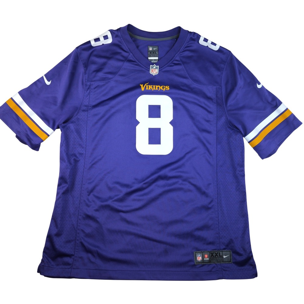 Nike NFL Minnesota Vikings Cousins 8 Purple Game Jersey XXL Mens